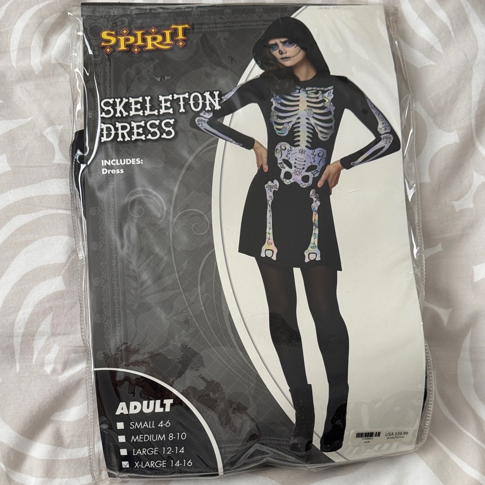 Spirit Skeleton Dress Costume for Kids - Black and White